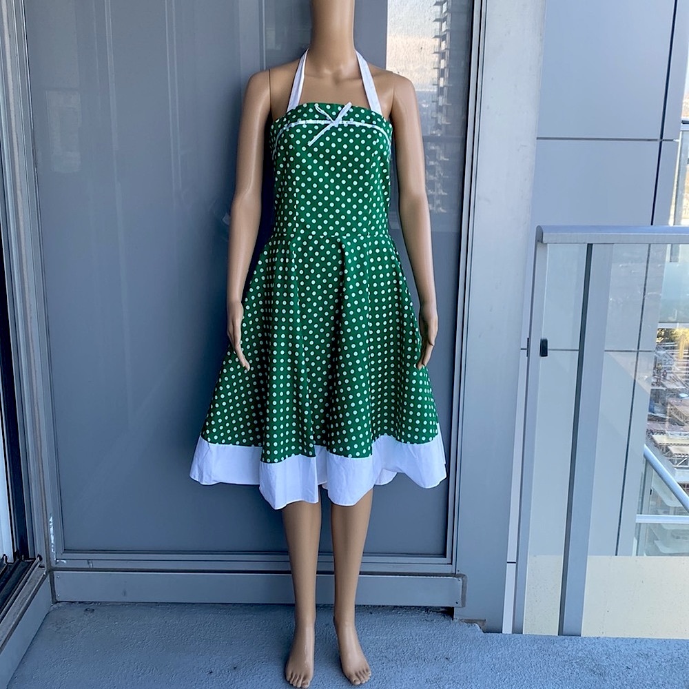 Retro Polka Dot Cotton Dress – A Nostalgic Delight - Picture 6 of 13